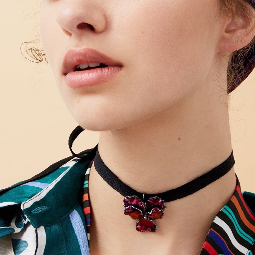 Madina Visconti Panzè Choker in Silver with Cherry